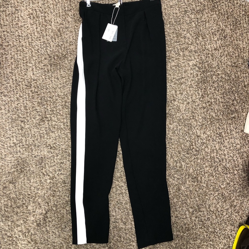NWT COTTON CANDY Black White Track Pant Sz S